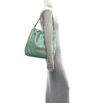 Shiny Calfskin Quilted Chanel 22 Light Green