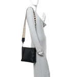Eco Alter Nappa Perforated Logo Mini Crossbody Black