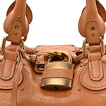 Calfskin Medium Paddington Satchel Tan