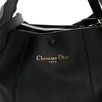 Calfskin Medium Signature Bucket Bag Black