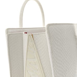 Calfskin Lizard Embossed Medium Paloma White