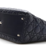 Lambskin Cannage Large Lady Dior Royal Blue