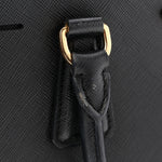 Saffiano Medium Galleria Double Zip Tote Black