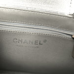 Mirror Calfskin Metallic Calfskin Quilted Nano Kelly Shopper Silvery