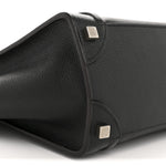 Drummed Calfskin Micro Luggage Black