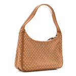 Tessuto Nylon Studded Mini Re-Edition Bag Brandy