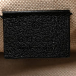 Velvet GG Monogram Textured Calfskin Web Bucket Bag Brown Black