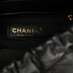 Lambskin Resin Quilted Small Bucket Bag Black