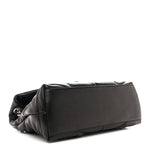 Lambskin Quilted Small Loulou Puffer Monogram Chain Satchel Black