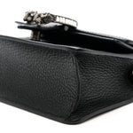 Dollar Calfskin Crystal Mini Dionysus Top Handle Bag Black Crystal