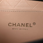 Calfskin Quilted Moon Messenger Black