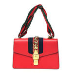 Calfskin Small Sylvie Shoulder Bag Hibiscus Red