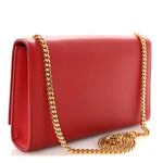 Smooth Calfskin Medium Classic Monogram Kate Tassel Satchel Lipstick Red