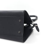 Matte Grained Calfskin Margaux Shoulder 12 Marine