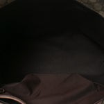 GG Supreme Monogram Medium Zippered Shopping Tote  Dark Brown