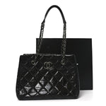 Calfskin Quilted Small Coco Soft Tote Black