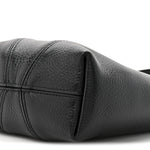 Grained Calfskin Small Spin Tote Black