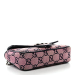 Monogram Multicolor Matelasse Diagonal Super Mini GG Marmont Shoulder Bag Pink Blue
