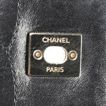 Lambskin Quilted Small Trendy CC Dual Handle Flap Bag Black