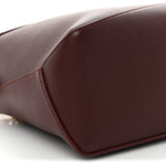 Calfskin Small Puzzle Edge Bag Burgundy