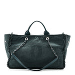 Canvas Large Double Face Shopping Tote Green