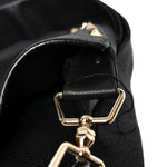 Pebbled Calfskin Large Rockstud Flip-Lock Messenger Bag Black
