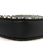 Calfskin Rockstud Mini Crossbody Bag Black