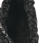 Denim Quilted Floral Print Mini Chanel 22 Black Grey