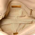 Shiny Goatskin Quilted Medium Chanel 19 Flap Beige
