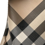 Metallic Calfskin Nova Check Small Nickie Tote Black