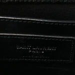 Calfskin Crocodile Embossed Small Classic Monogram Kate Tassel Satchel Black