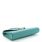 Carat Calfskin Gabrielle Clutch Turquoise