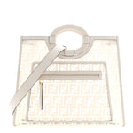 TPU FF Vitello Century Plexiglass Medium Runaway Shopper Tote White