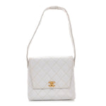 Caviar CC Shoulder Bag White