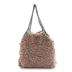 Wool Fur Small Falabella Tote Pink