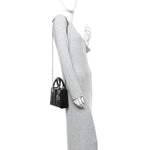 Patent Cannage Mini Lady Dior Black