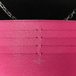 Epi Pochette Felicie Black Hot Pink