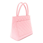 Caviar Quilted Medallion Tote Light Pink