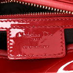 Patent Cannage Medium Lady Dior Red