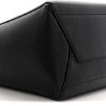 Soft Grained Calfskin Sangle Bucket Bag Black