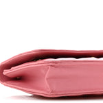 Caviar Quilted Wallet on Chain WOC Pink