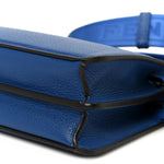 Cuoio Romano Vitello Cover Bi-Color Peekaboo I See U X Cross Satchel Bleu Royal Acciaio