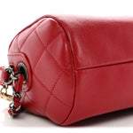 Calfskin Chain 20s Signature Bowling Bag Red
