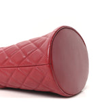 Calfskin Quilted Boy Bucket Bag Red