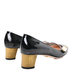 Vernice Crystal Pearl Embellished Mary Jane Pumps  36 Black