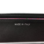 Calfskin Whipstitch Wallet On Chain WOC Black