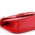 Calfskin Enamel Vlogo Small Loco Shoulder Bag Rouge Pur