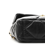 Goatskin Quilted Large Chanel 19 Flap Black