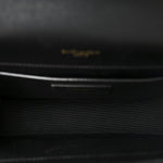 Grain De Poudre Textured Mixed Matelasse Triquilt Medium Monogram Satchel Black