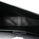 Patent Quilted Jumbo Double Flap Black